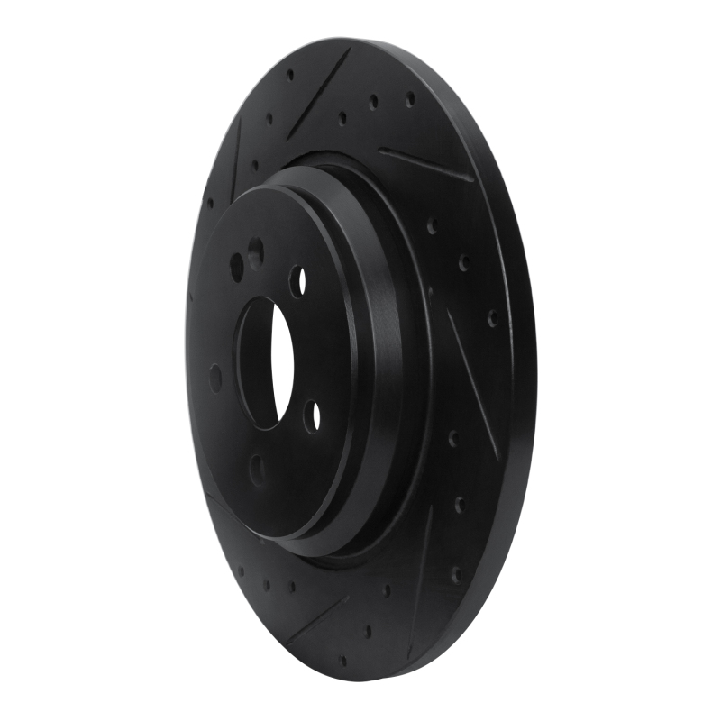 Mercedes-Benz ML500 Brake Rotor (1) - Rear Left - R1 Concepts - Drilled & Slotted - Black - `00-`05